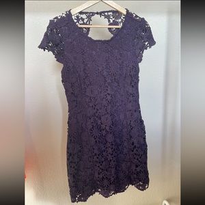 Elegant Purple Lace Dress